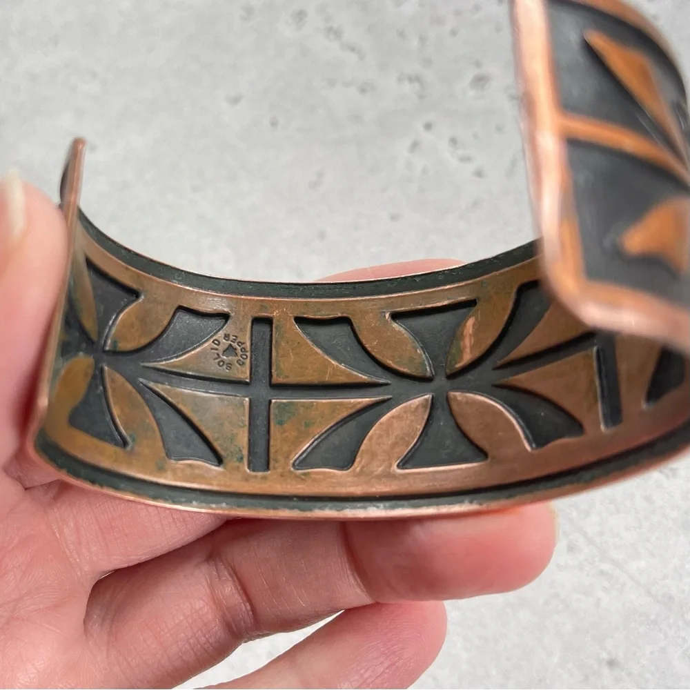 Bell Trading Post Copper Native American Tribal Cuff Bracelet - Picture 5 of 10
